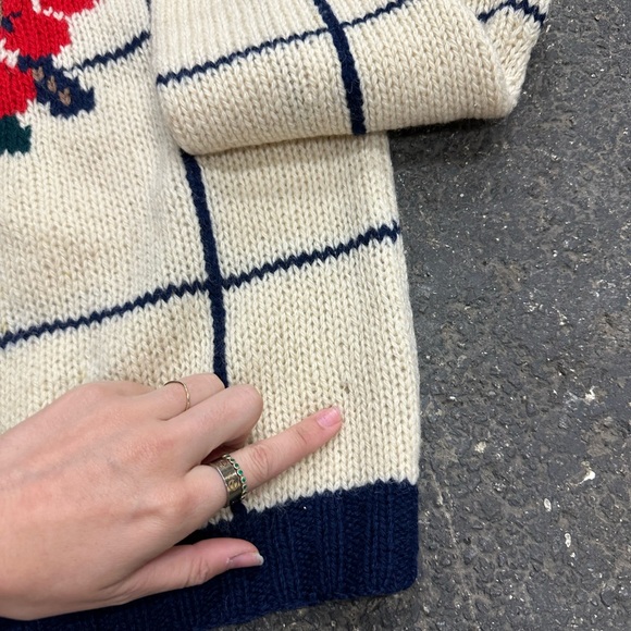 The Eagles Eye Knit Shetland Wool Vintage Sweater Women’s Medium Apple Tree - Picture 8 of 8